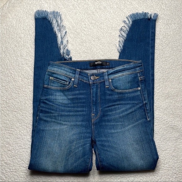 Hudson Denim Jeans Nico Super Skinny Frayed Raw Hem Size 27 x 28 - Picture 4 of 14